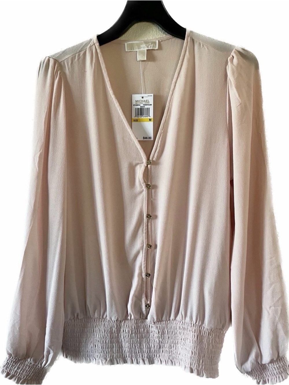 Michael Kors Powder Blush V-Neck Blouse